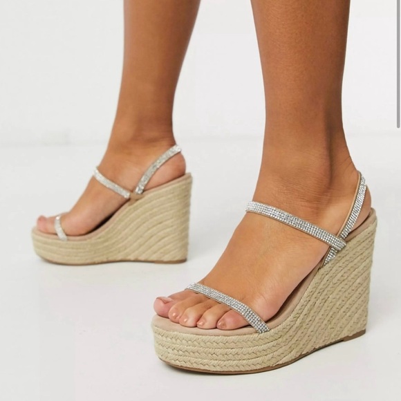 Skylight Wedge Espadrille Sandal in rhinestone - Picture 5 of 5